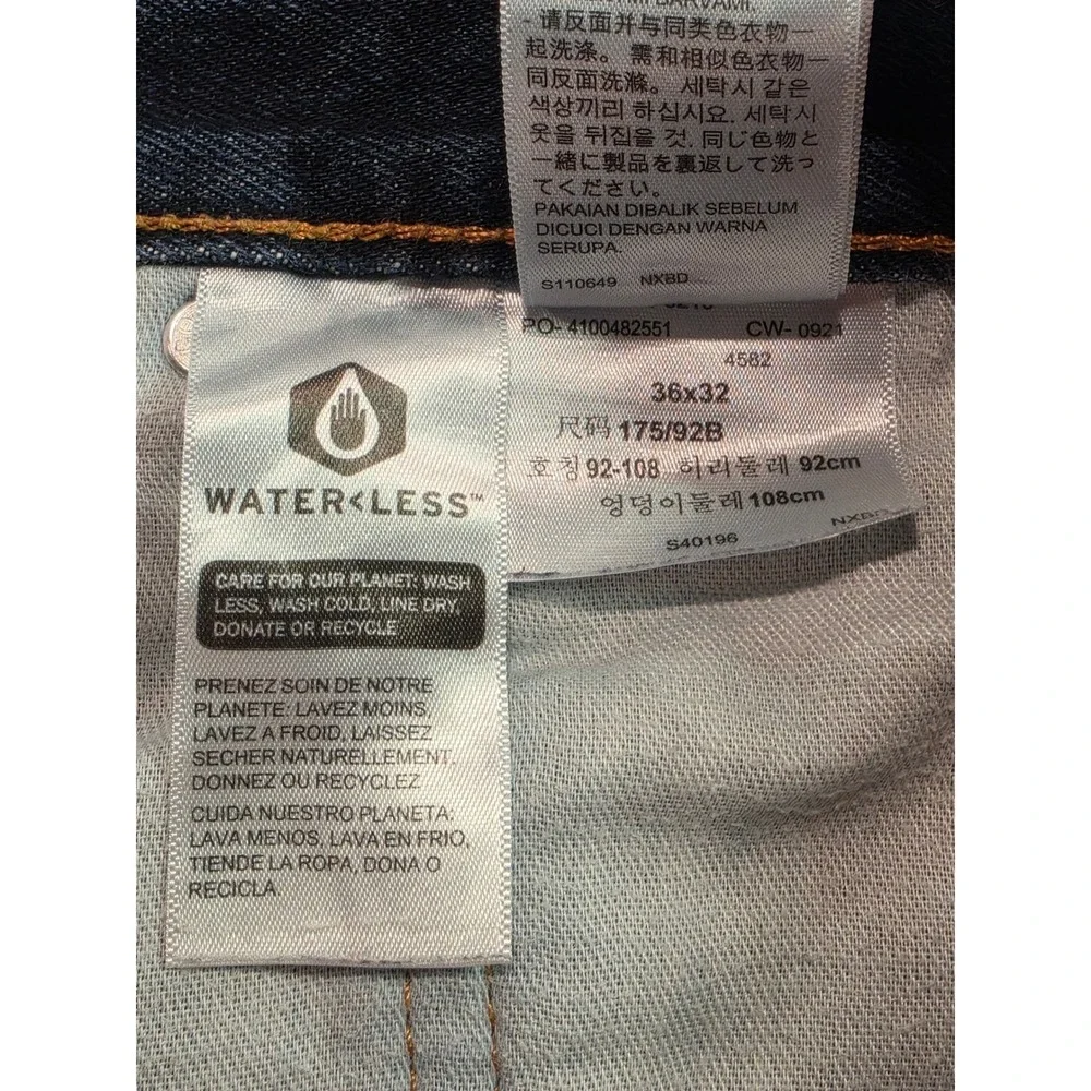 Levis 550 Relaxed Fit Jeans Mens 36x32 Denim Medium Wash WaterLess 00550-4582